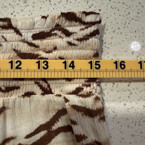 INC International Brown Zebra Animal Print Wide Leg Pants Boho Medium Fall - Picture 5 of 6